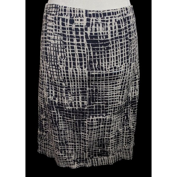Nic + Zoe Black And White Abstract Patterned Skirt - Picture 1 of 5